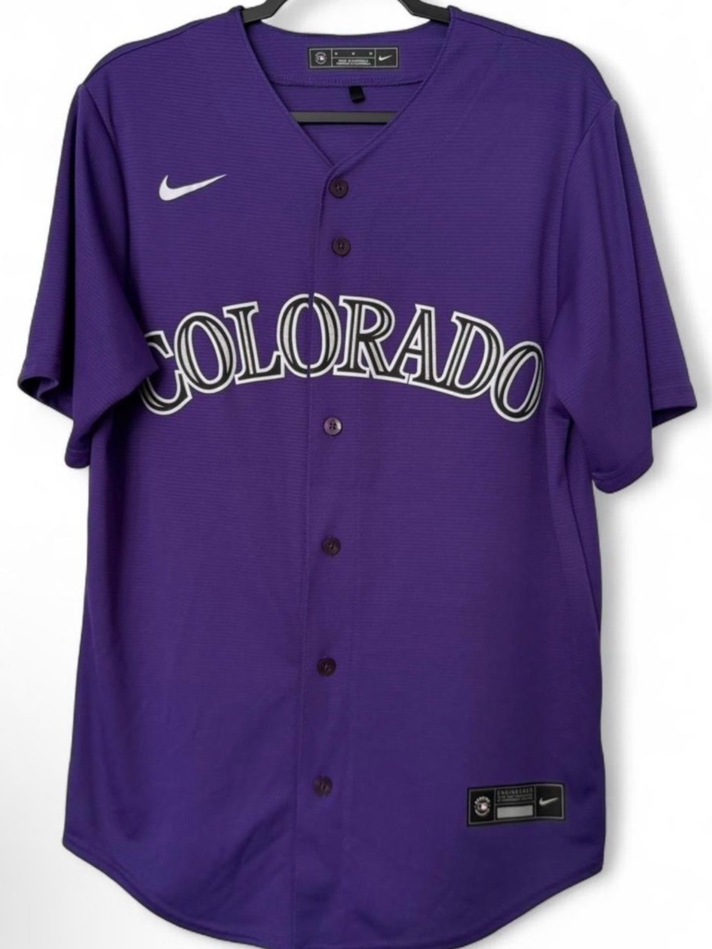 Nike Purple Colorado Baseball Jersey with White Trim
